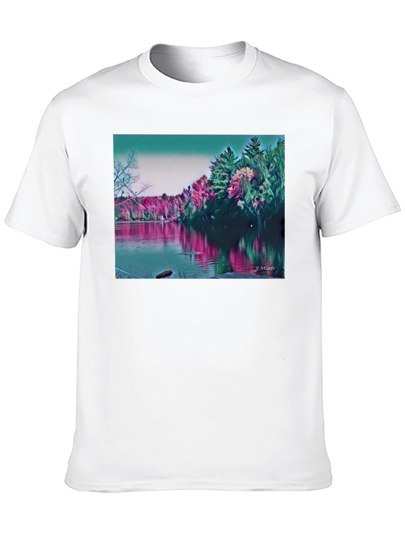 Scenic Lake Artwork T-Shirt