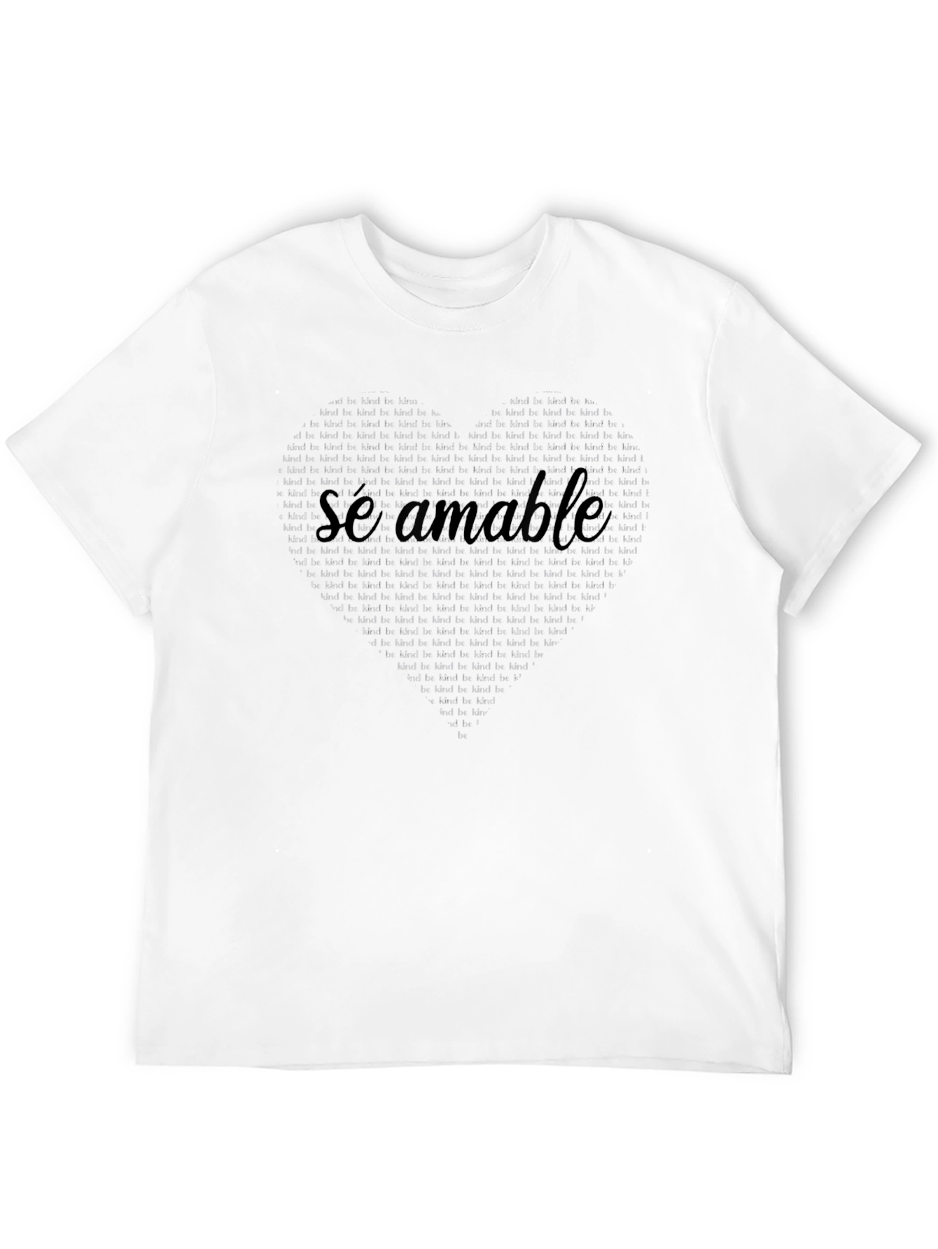 Be Kind Heart Graphic T-Shirt - Se Amable