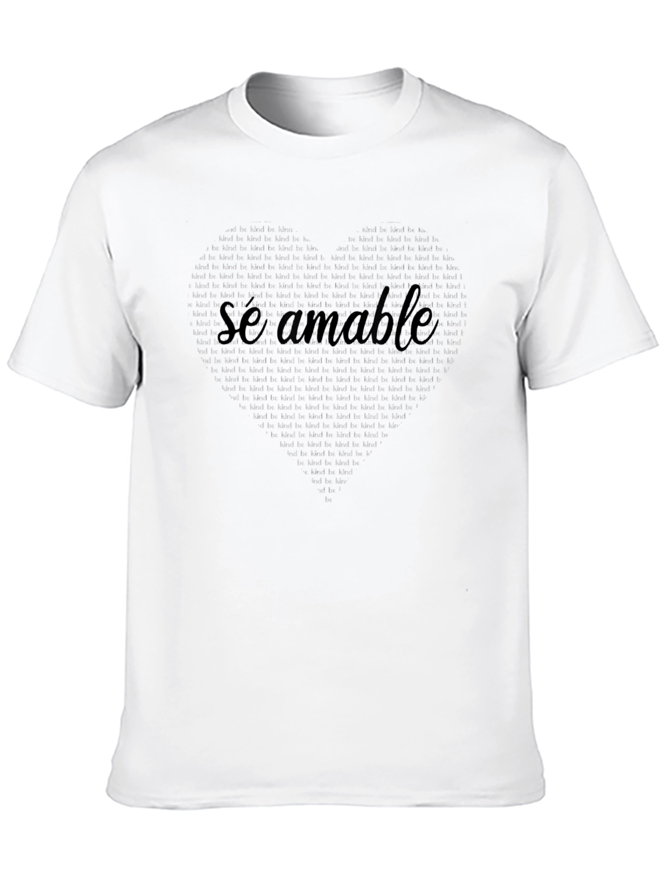 Be Kind Heart Graphic T-Shirt - Se Amable