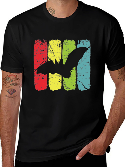 Retro Bat Graphic Tee - Vintage Halloween T-Shirt