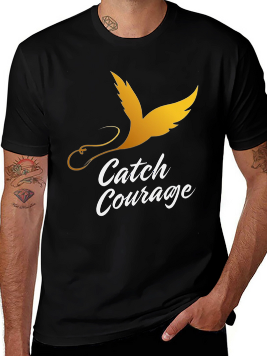 Catch Courage Graphic Tee - Gold Bird