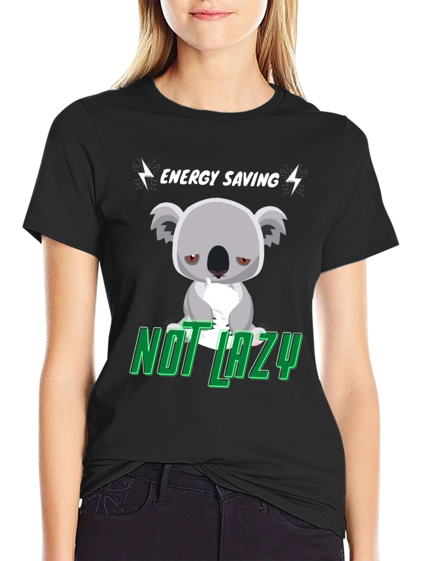 Energy Saving Koala T-Shirt - Not Lazy