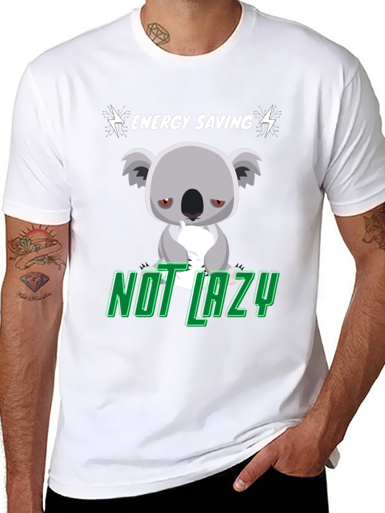 Energy Saving Koala T-Shirt - Not Lazy