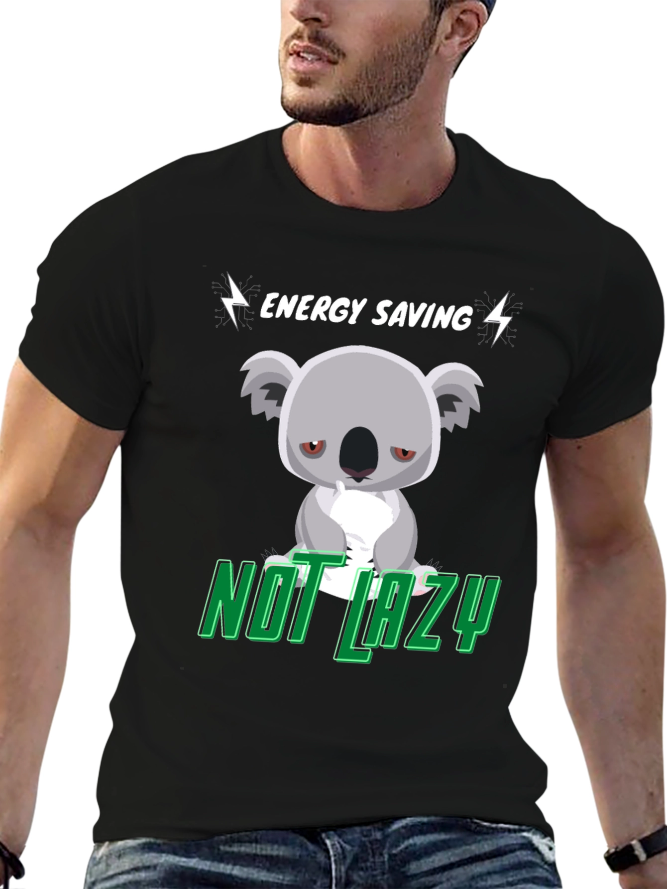 Energy Saving Koala T-Shirt - Not Lazy
