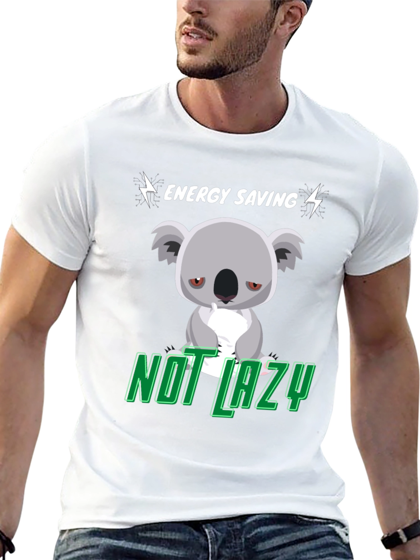 Energy Saving Koala T-Shirt - Not Lazy