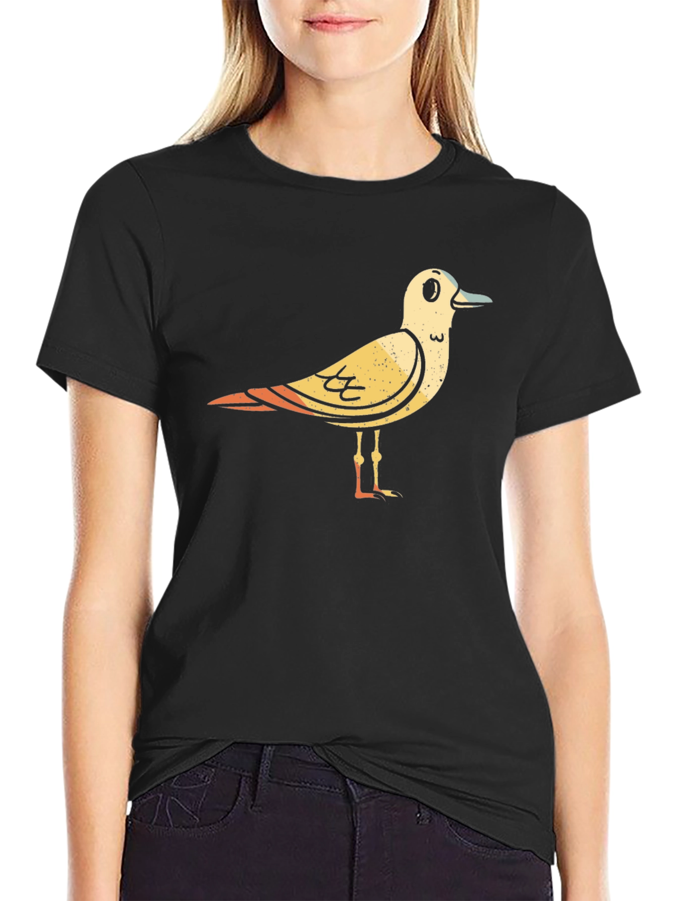 Seagull Graphic Black T-Shirt