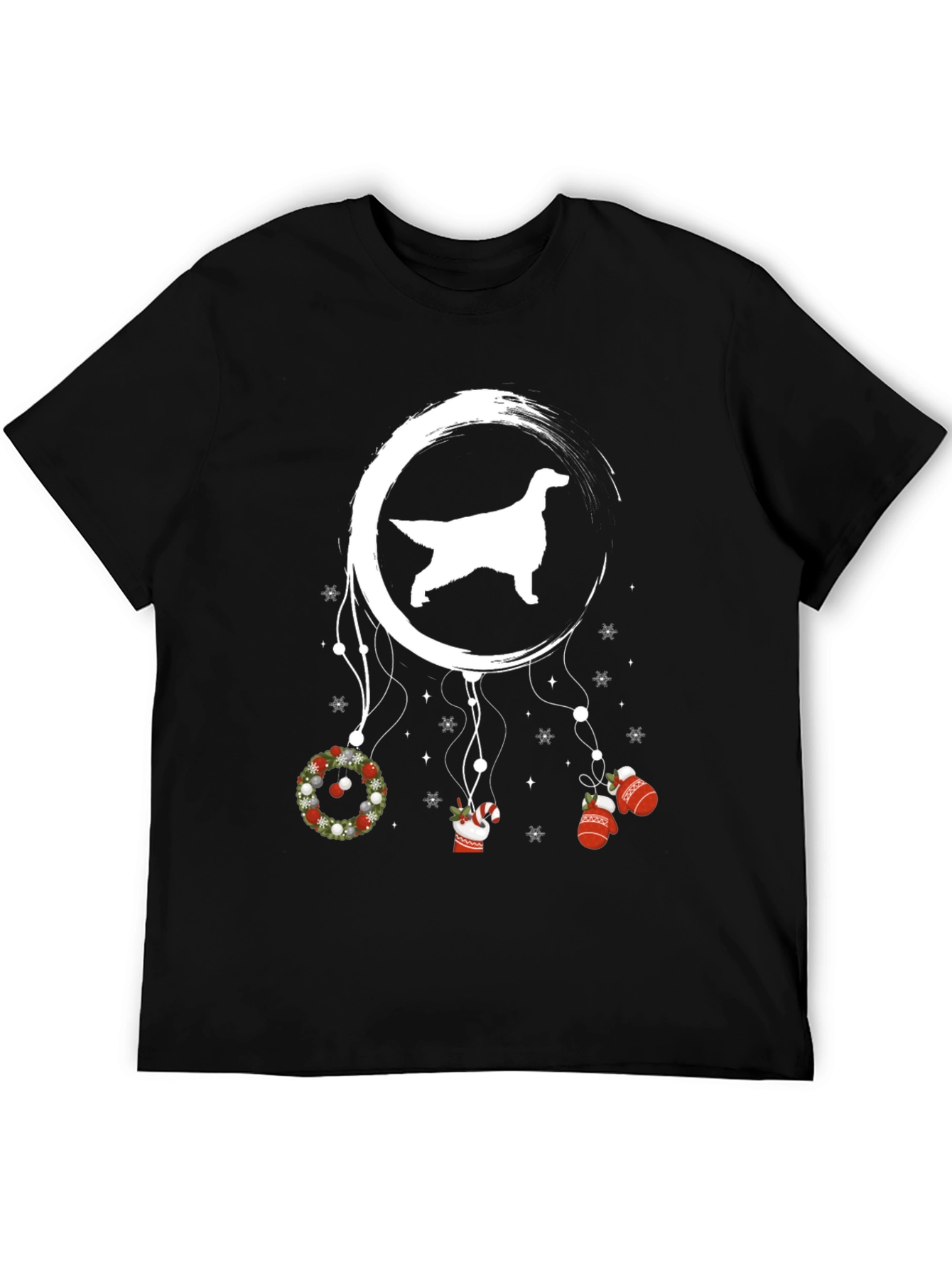 Dog Silhouette Christmas Dreamcatcher Tee