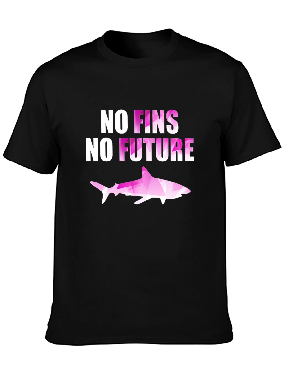 No Fins No Future Shark Graphic T-Shirt