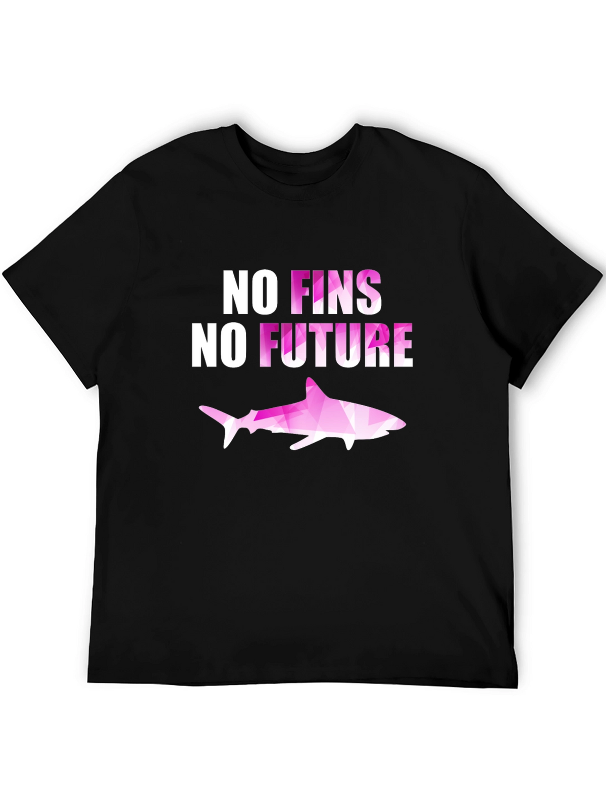 No Fins No Future Shark Graphic T-Shirt