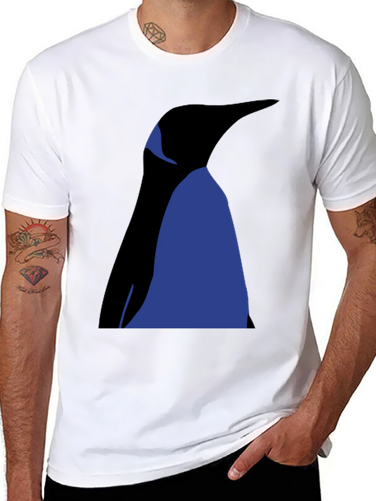 Penguin Graphic T-Shirt - Mens Black Tee