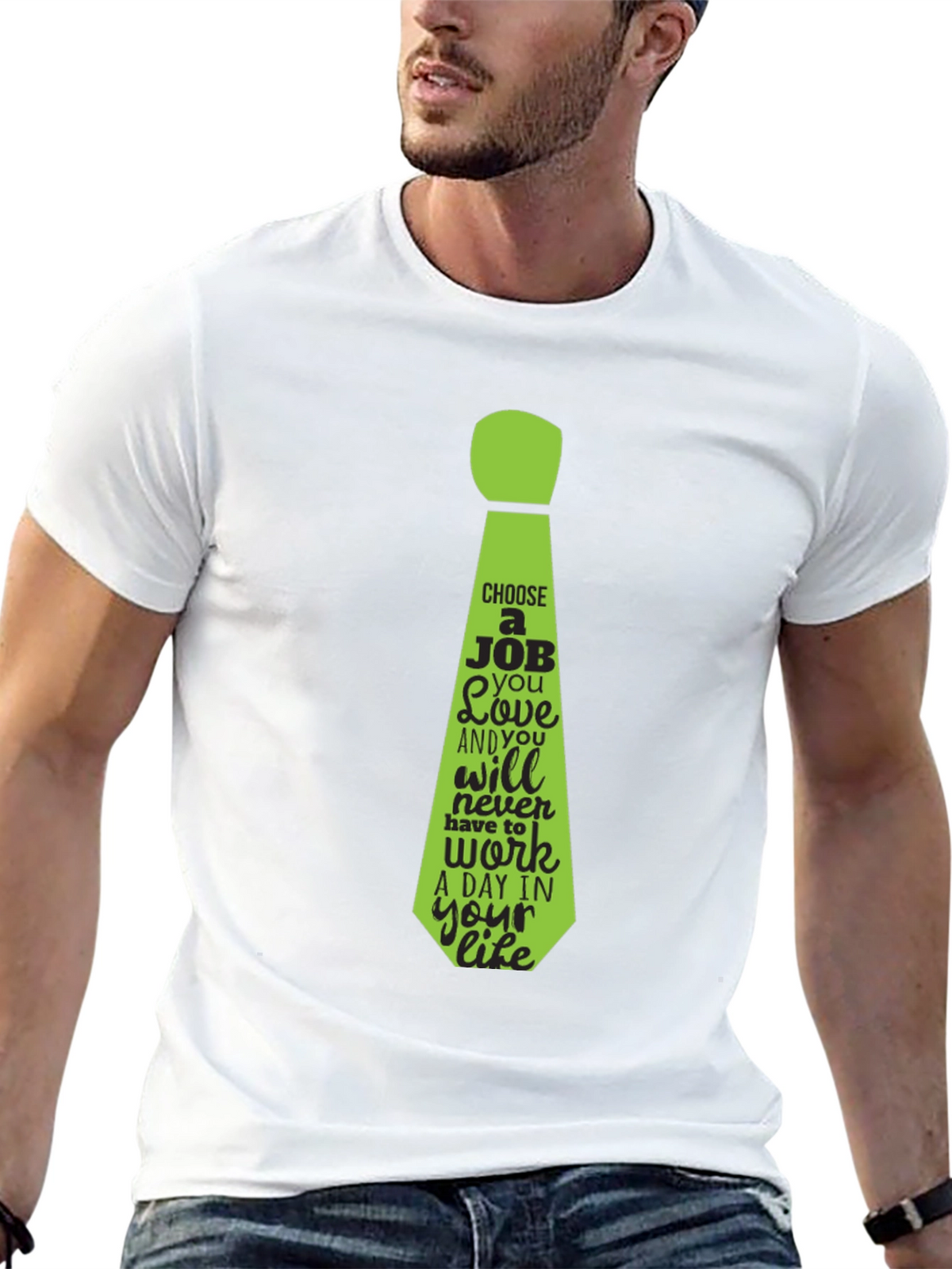 Motivational Job Tie Graphic Tee