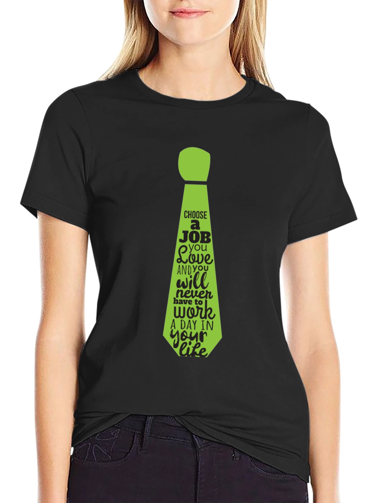 Motivational Job Tie Graphic Tee