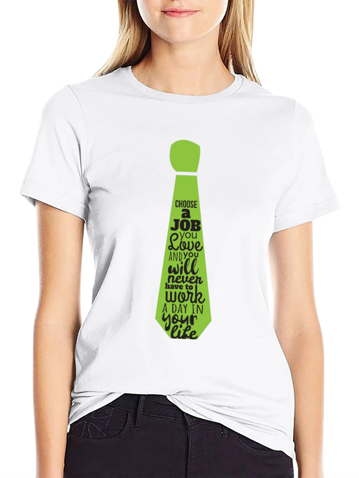 Motivational Job Tie Graphic Tee