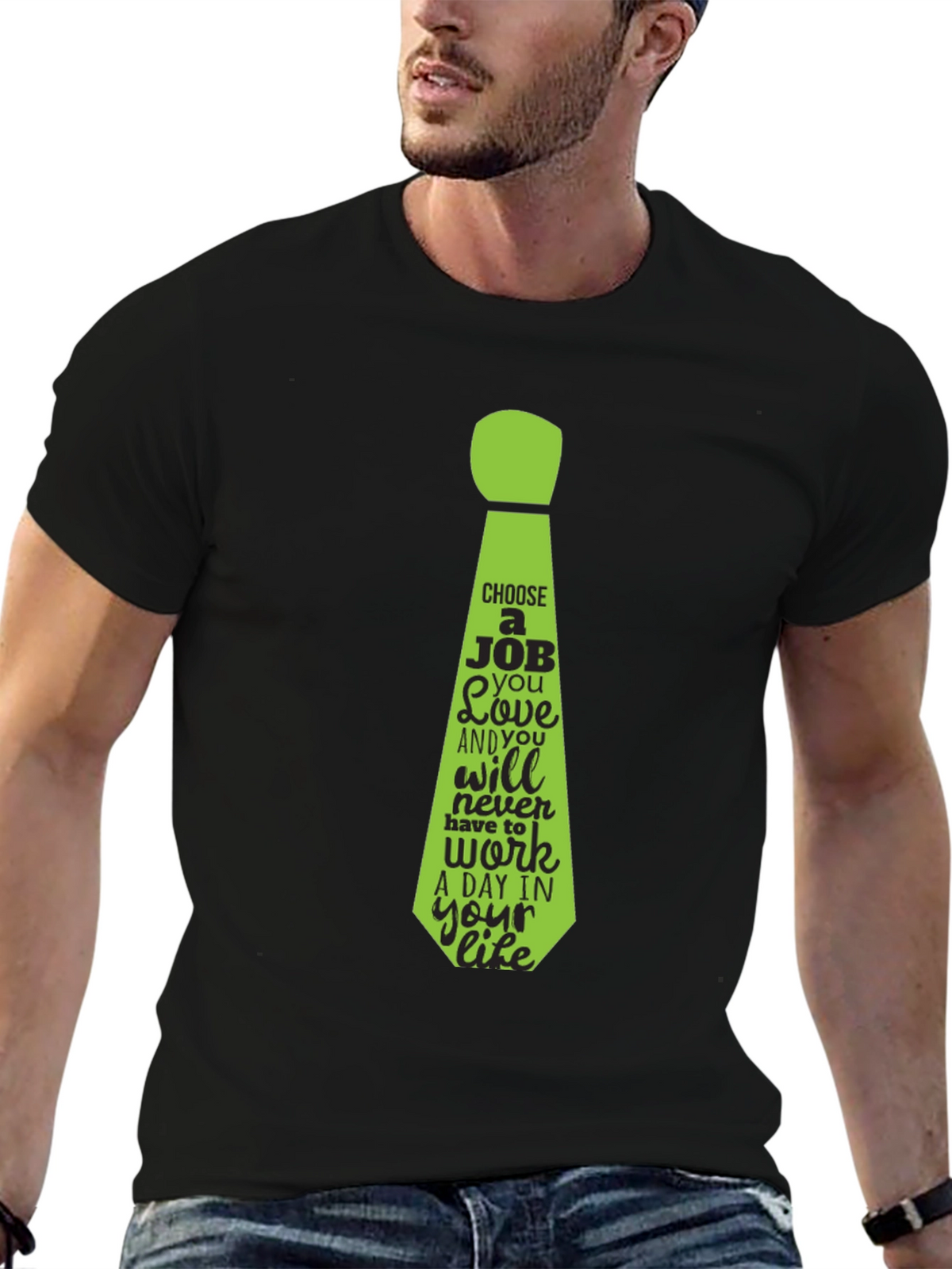 Motivational Job Tie Graphic Tee