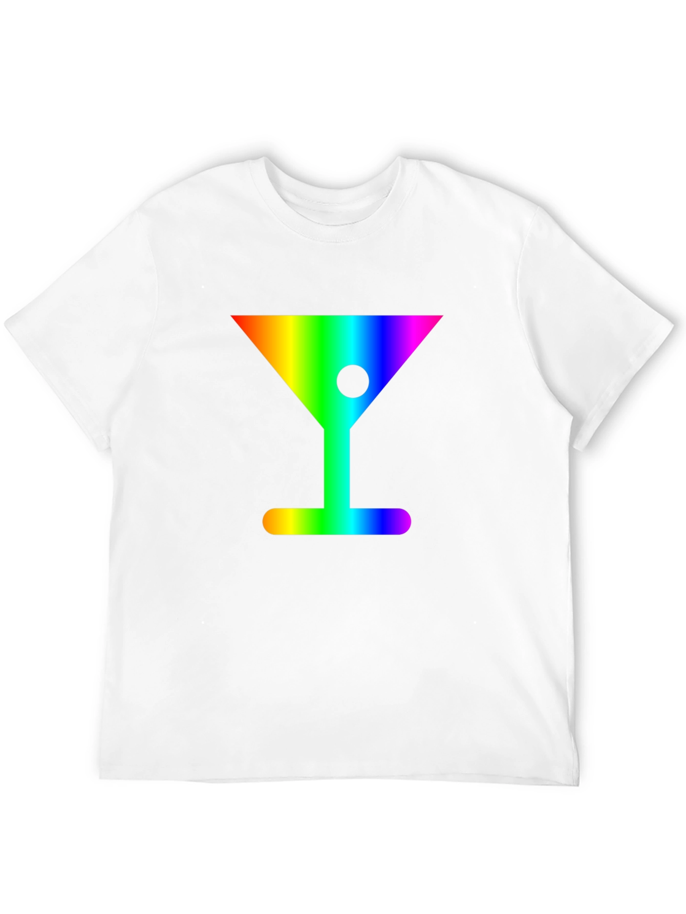 Rainbow Martini Graphic Tee - Stylish & Fun