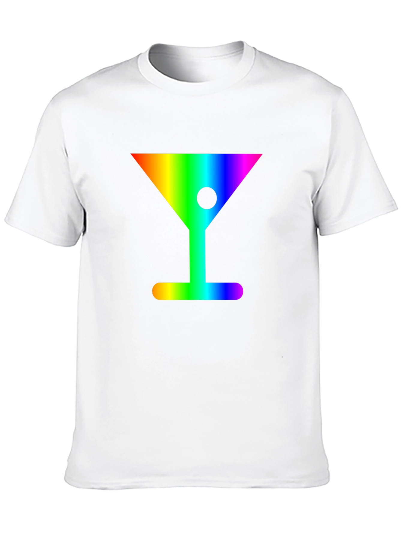 Rainbow Martini Graphic Tee - Stylish & Fun