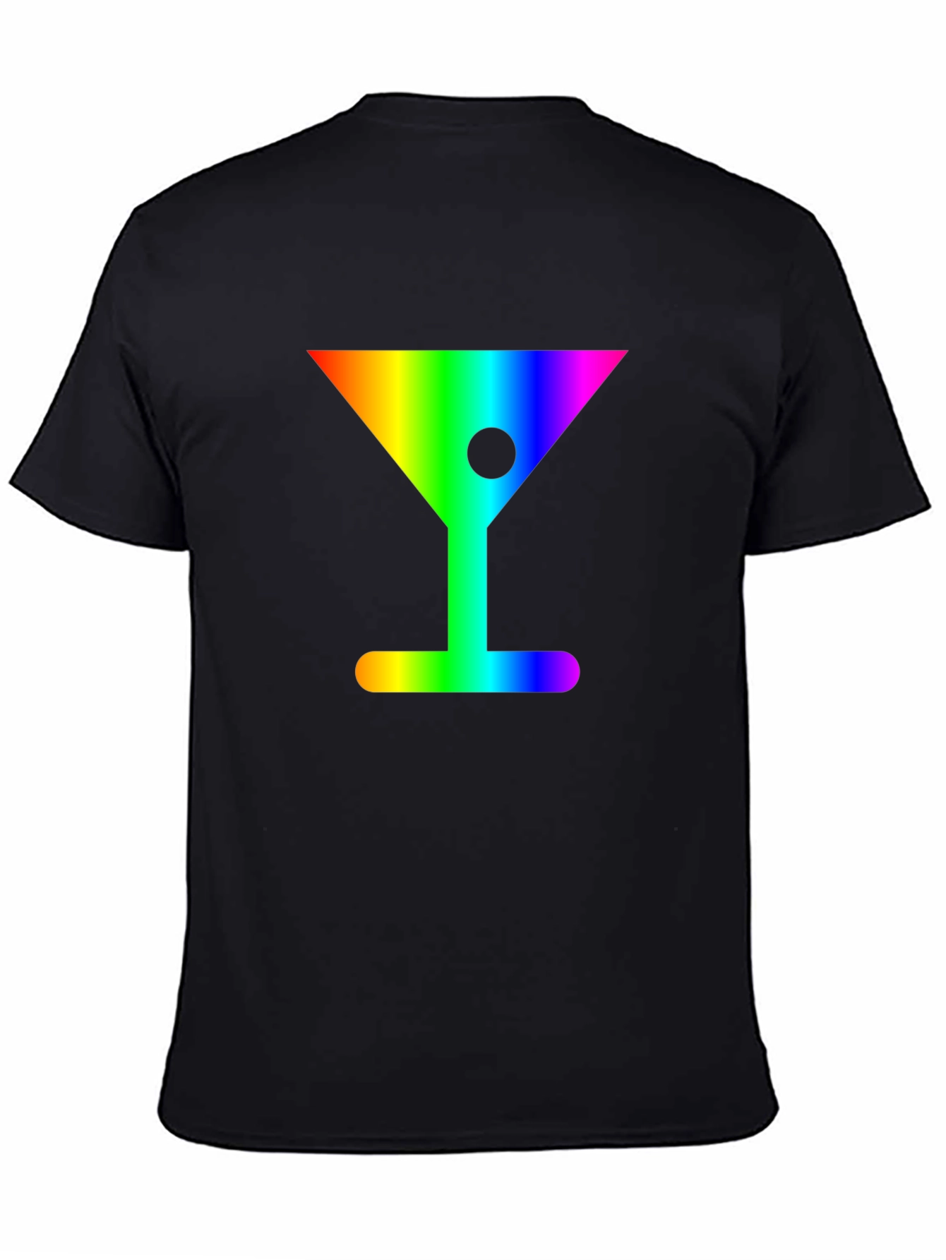 Rainbow Martini Graphic Tee - Stylish & Fun