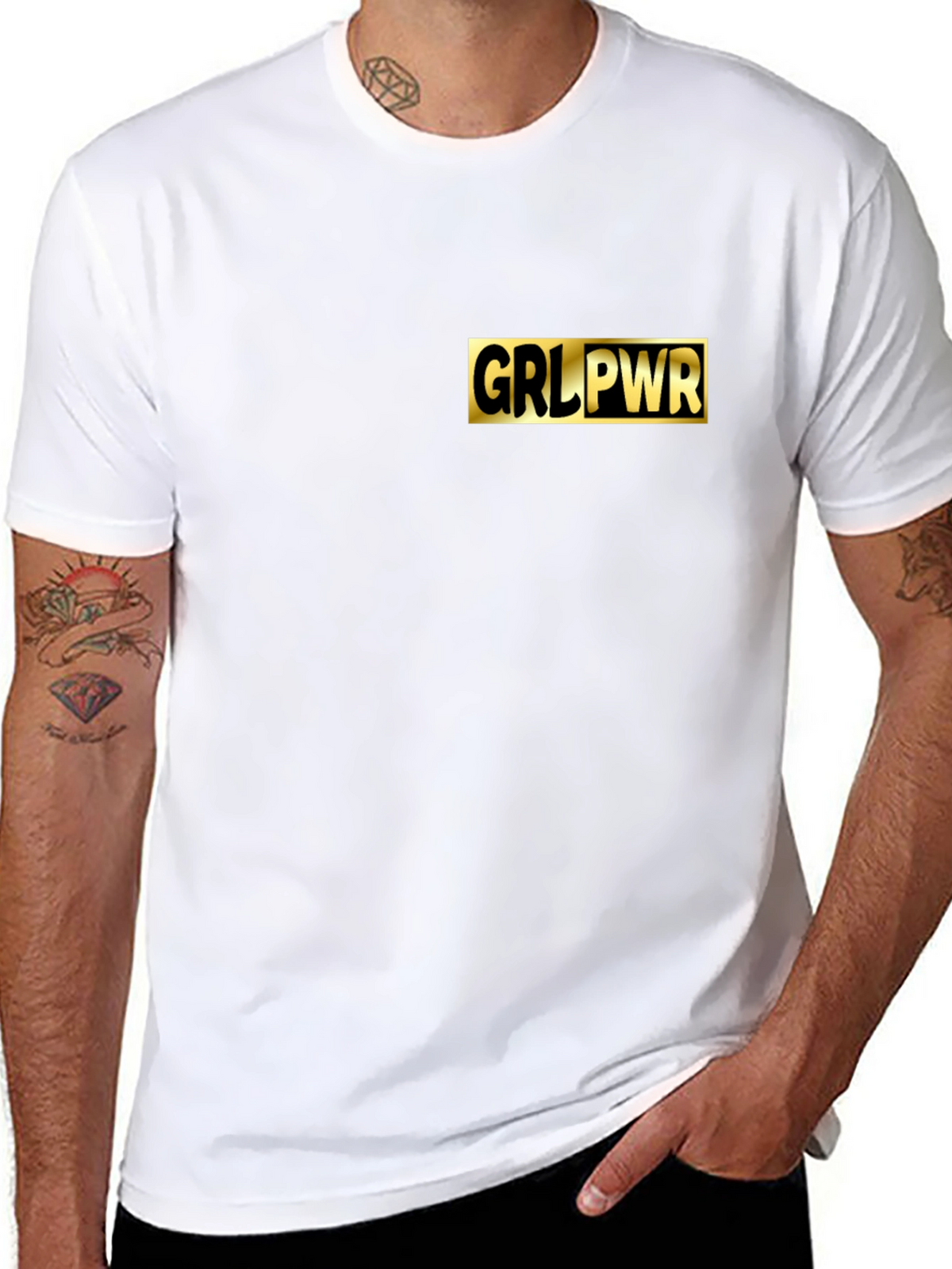 GRL PWR Black T-Shirt - Empowering Style