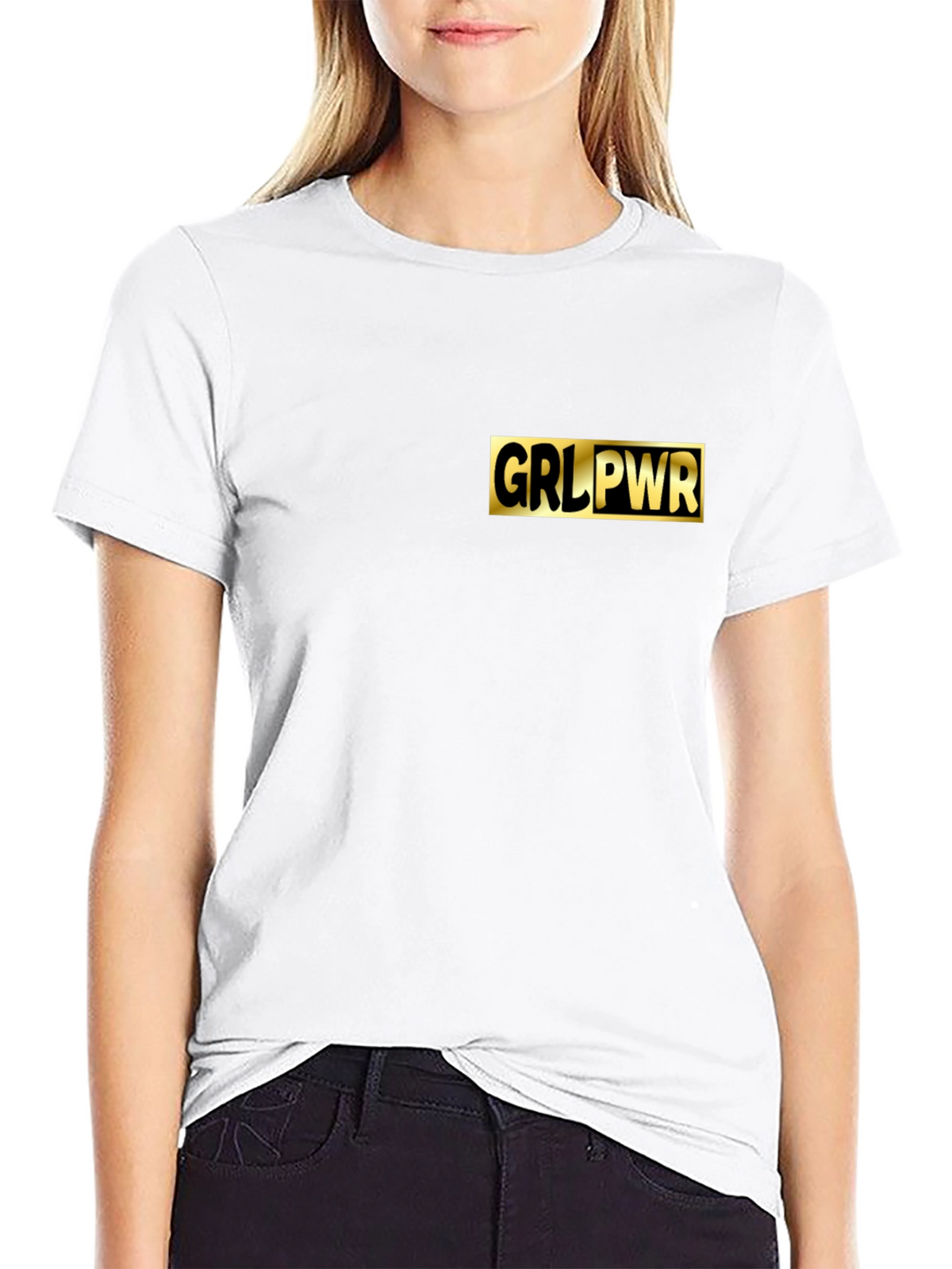 GRL PWR Black T-Shirt - Empowering Style