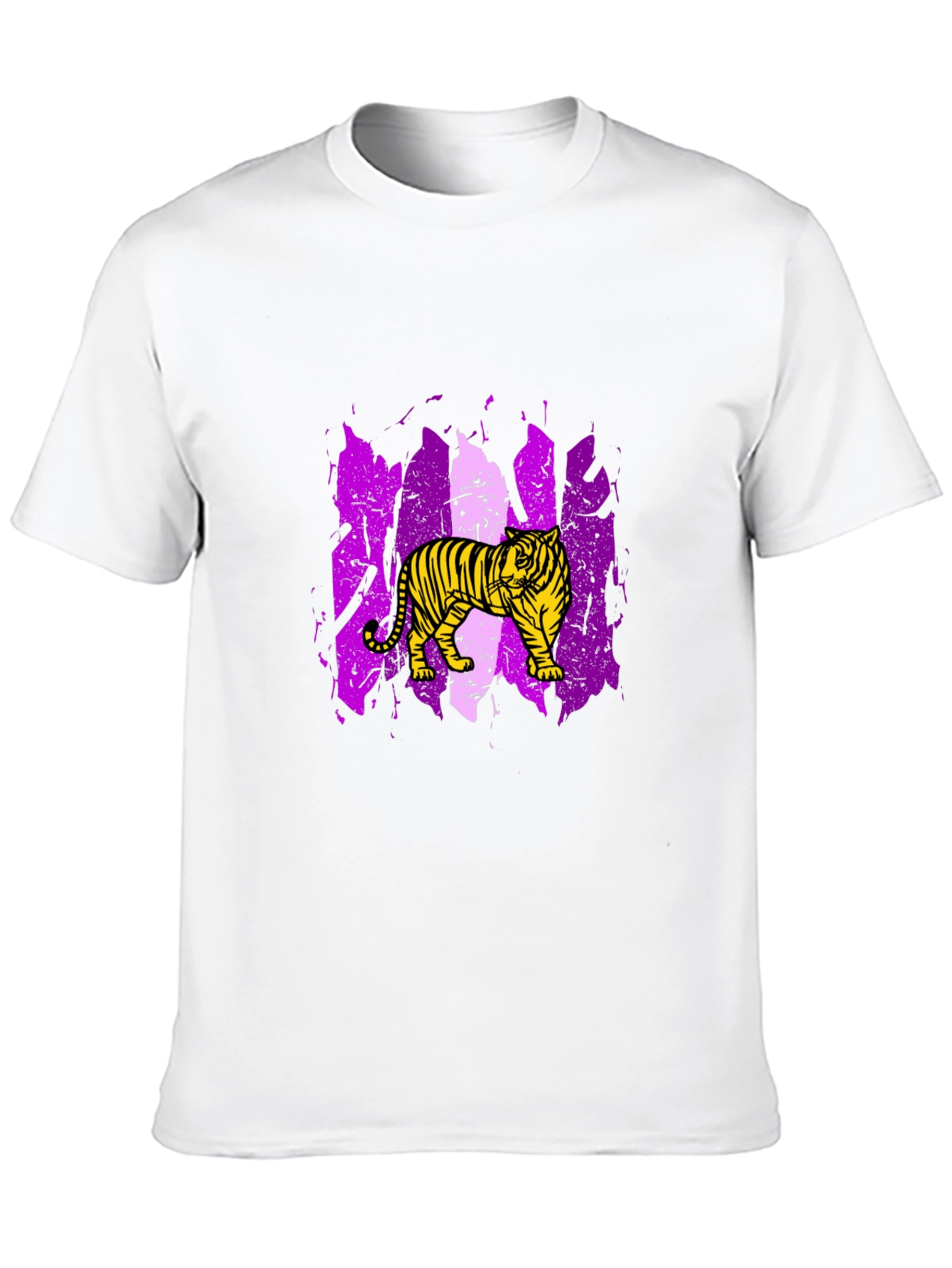 Tiger Graphic Tee - Black Cotton T-Shirt