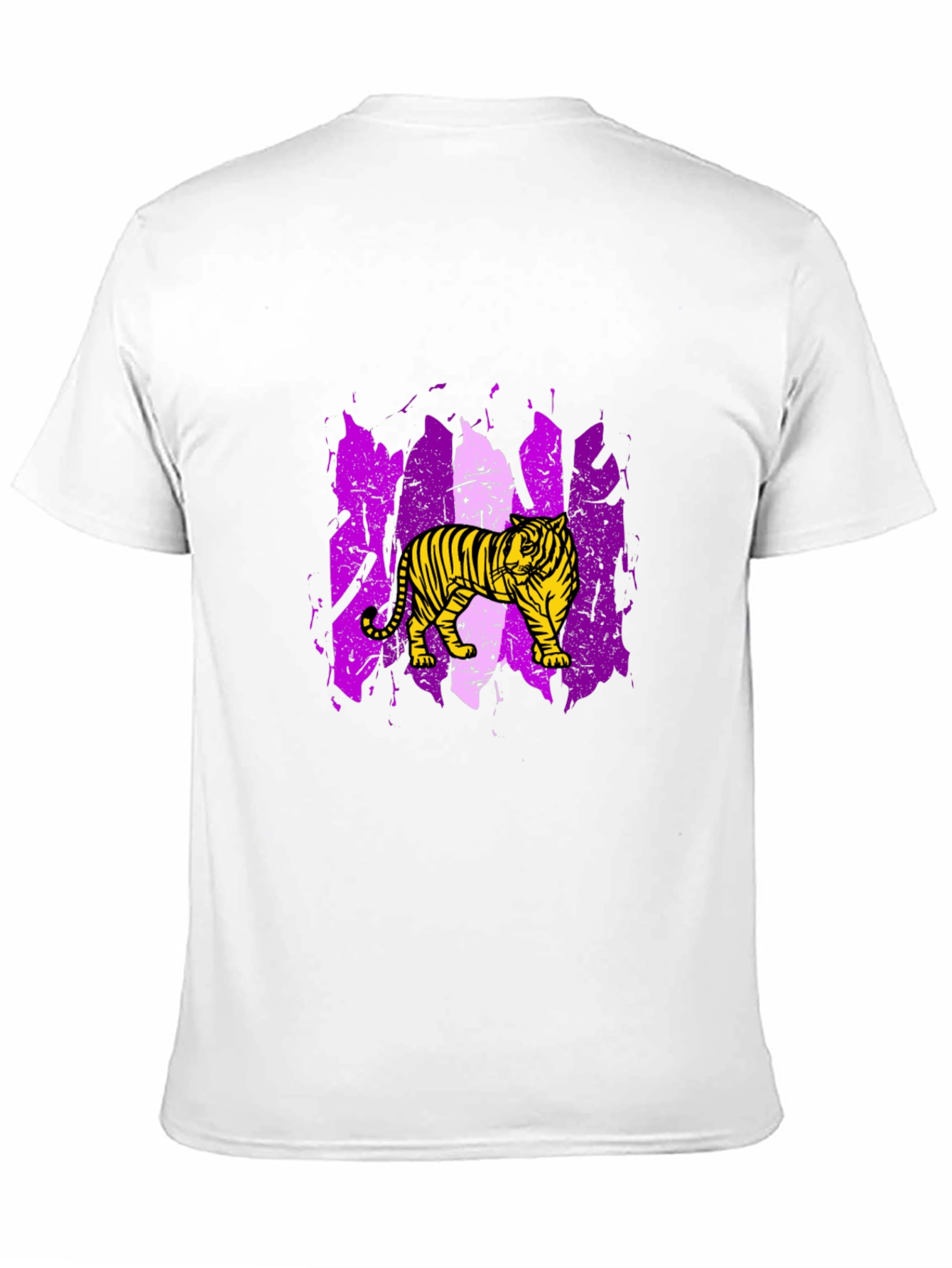Tiger Graphic Tee - Black Cotton T-Shirt