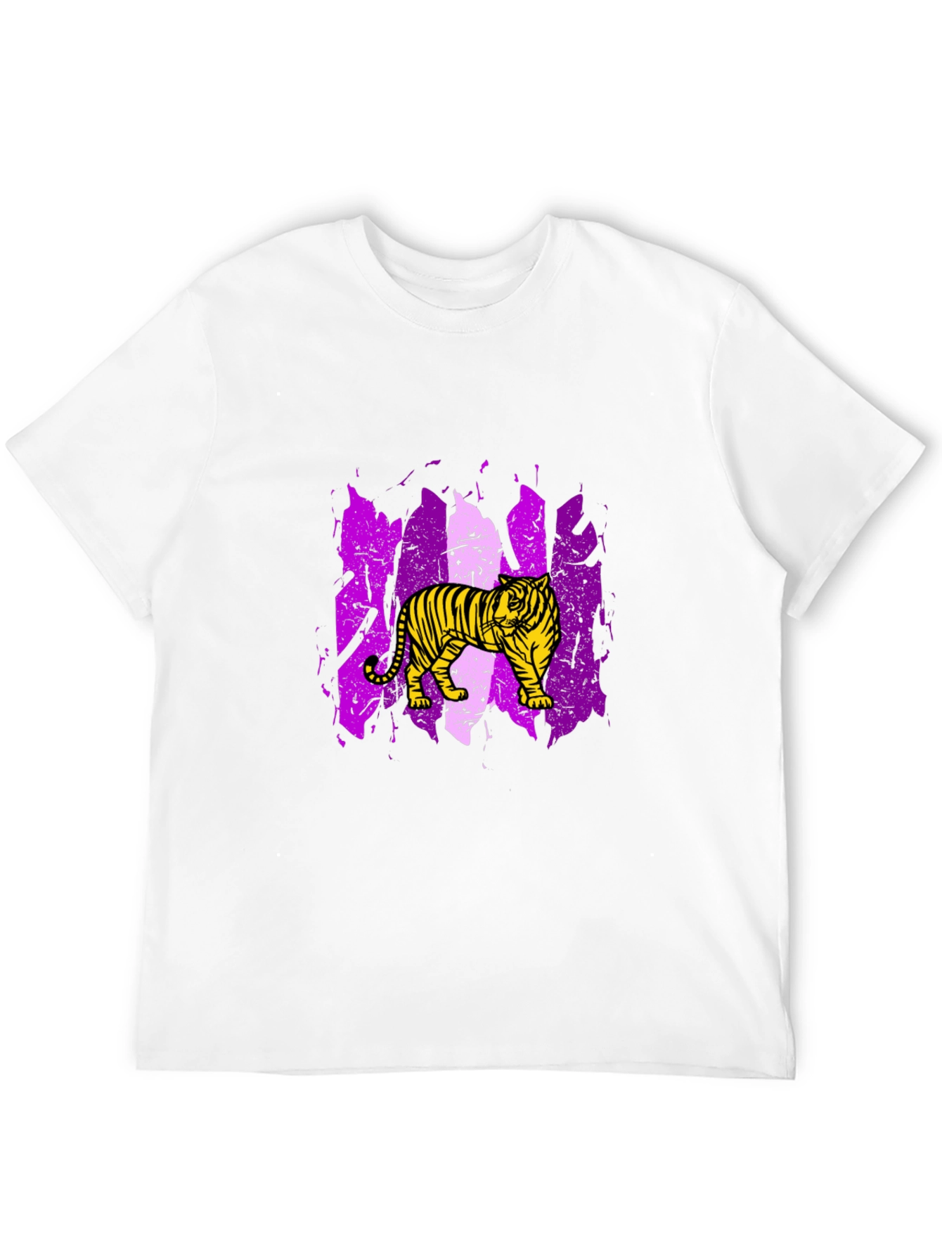 Tiger Graphic Tee - Black Cotton T-Shirt