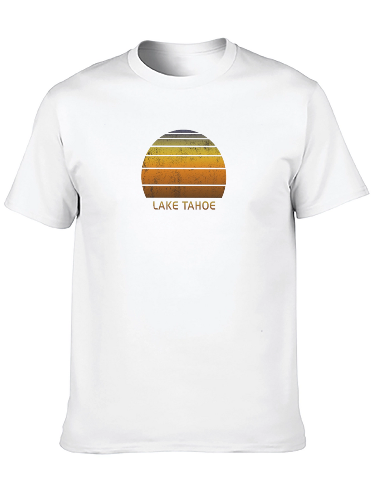 Lake Tahoe Graphic Tee - Retro Sunset Design