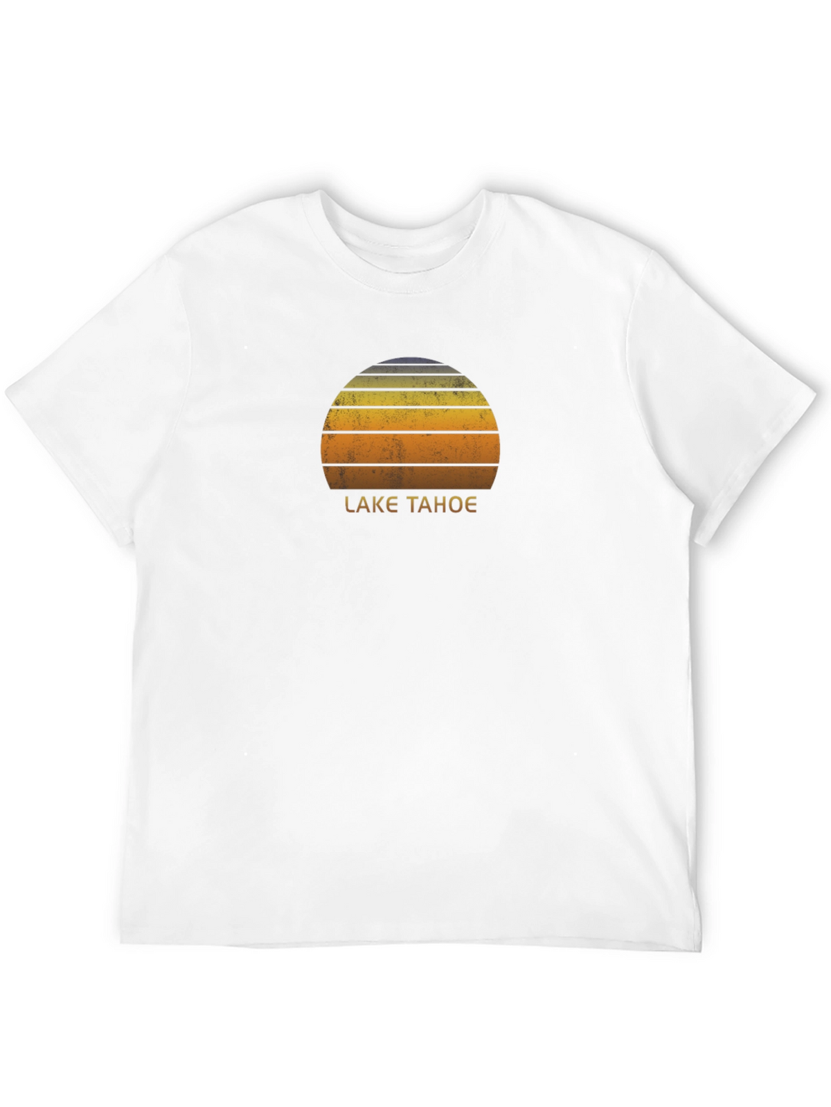 Lake Tahoe Graphic Tee - Retro Sunset Design