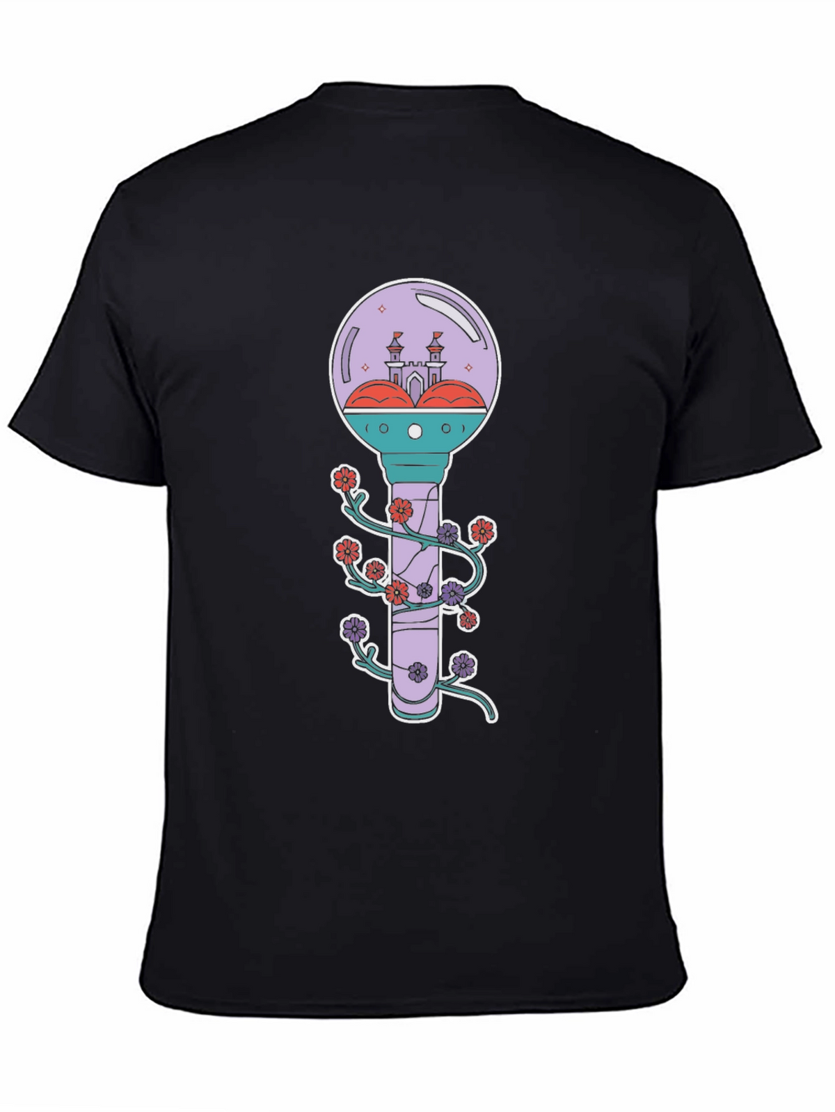 Floral Castle Graphic T-Shirt