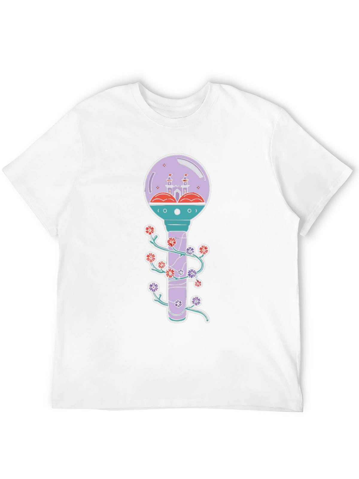 Floral Castle Graphic T-Shirt