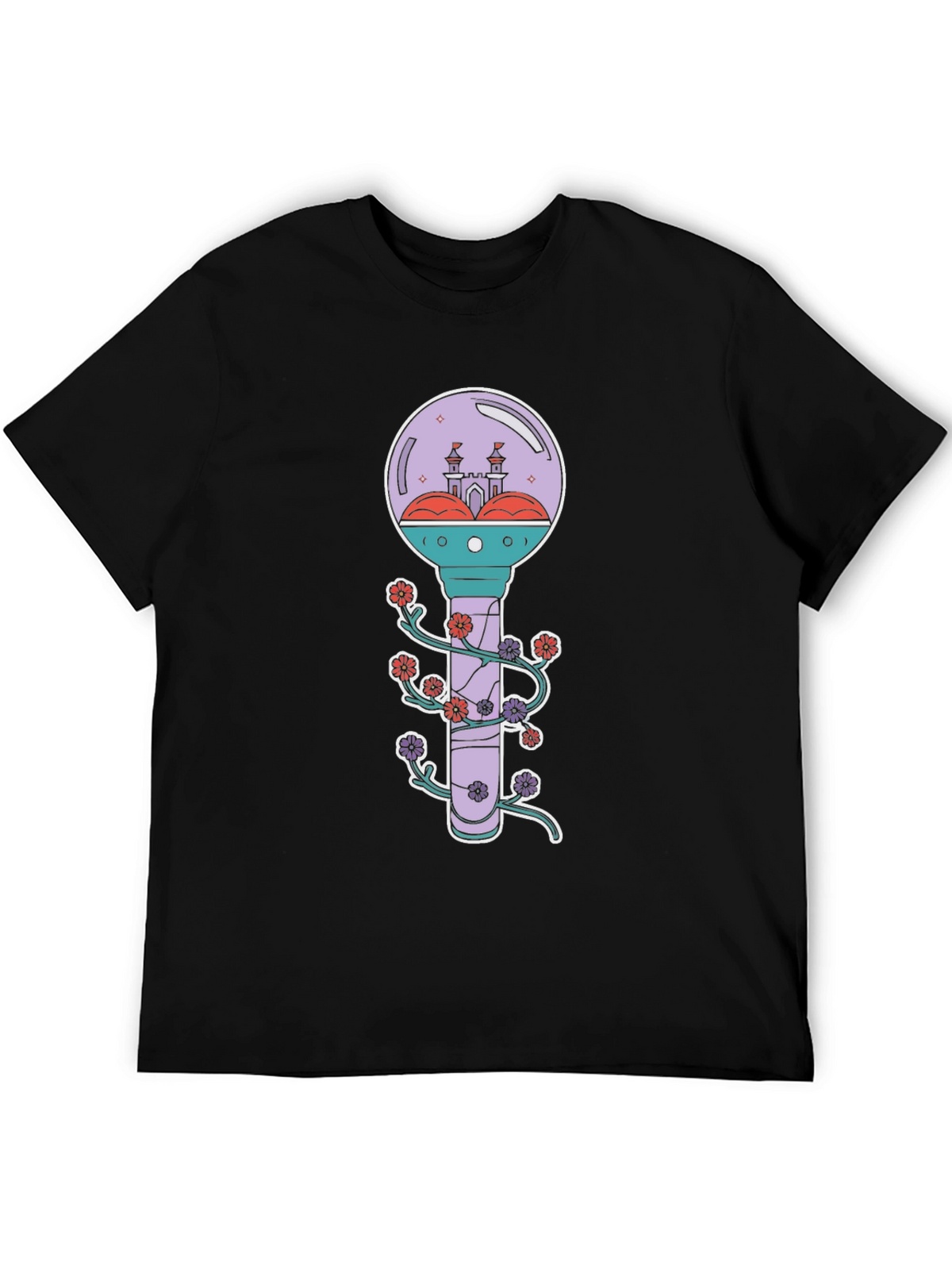 Floral Castle Graphic T-Shirt