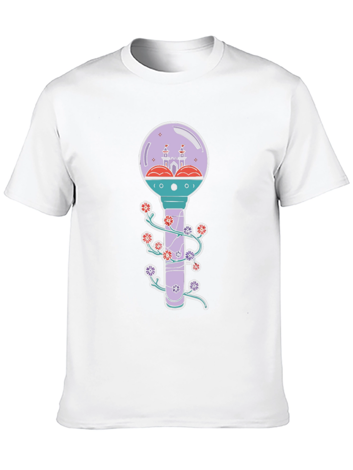 Floral Castle Graphic T-Shirt