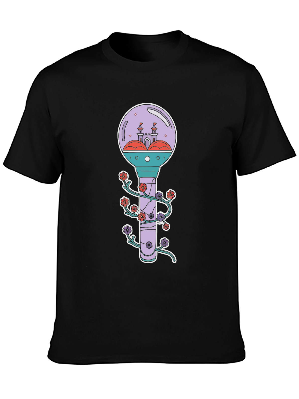 Floral Castle Graphic T-Shirt