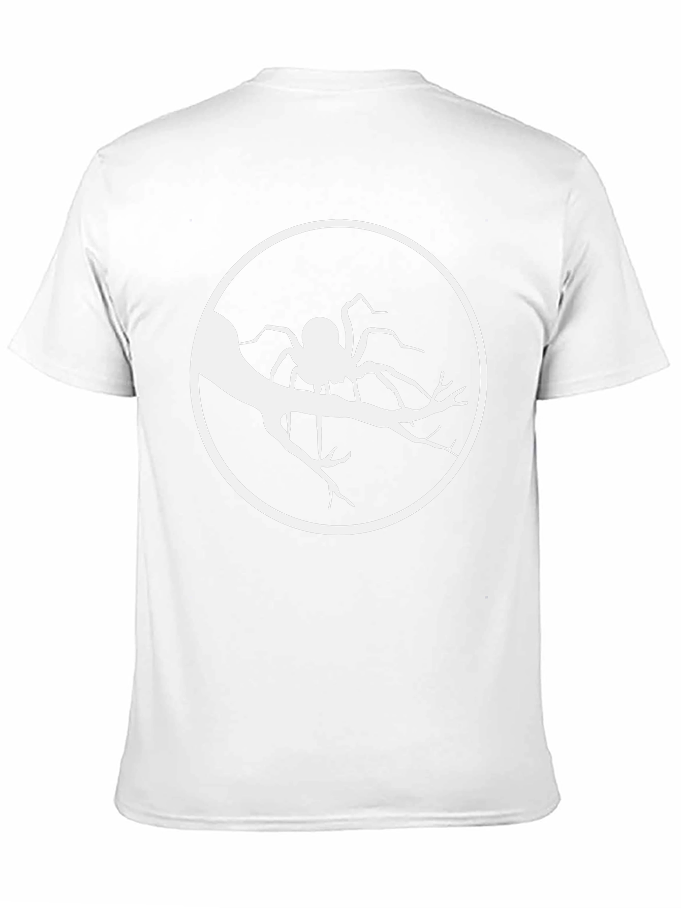 Spider on Branch Graphic Tee - Black Cotton T-Shirt
