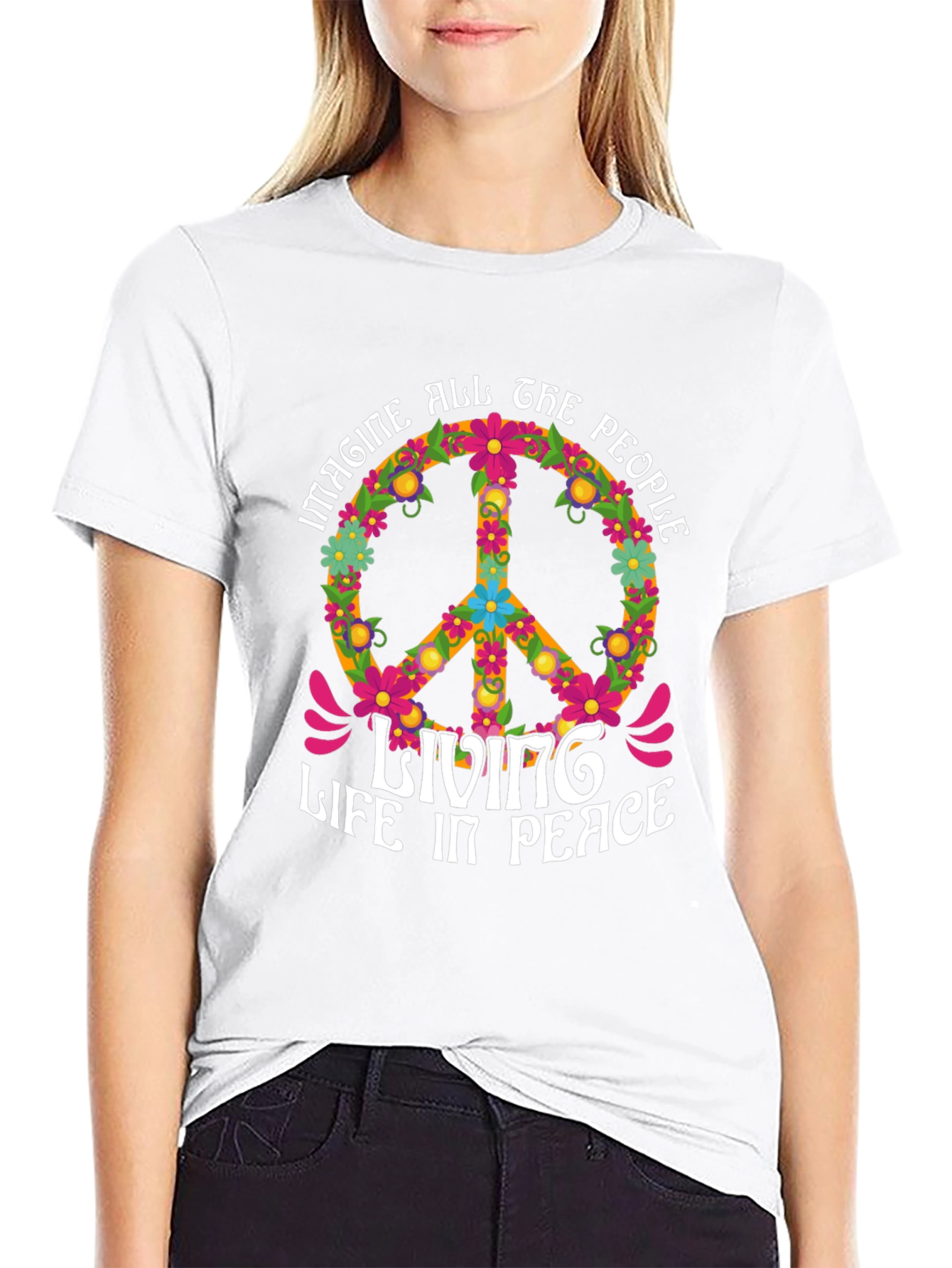 Imagine Peace Graphic Tee - Retro Vibe