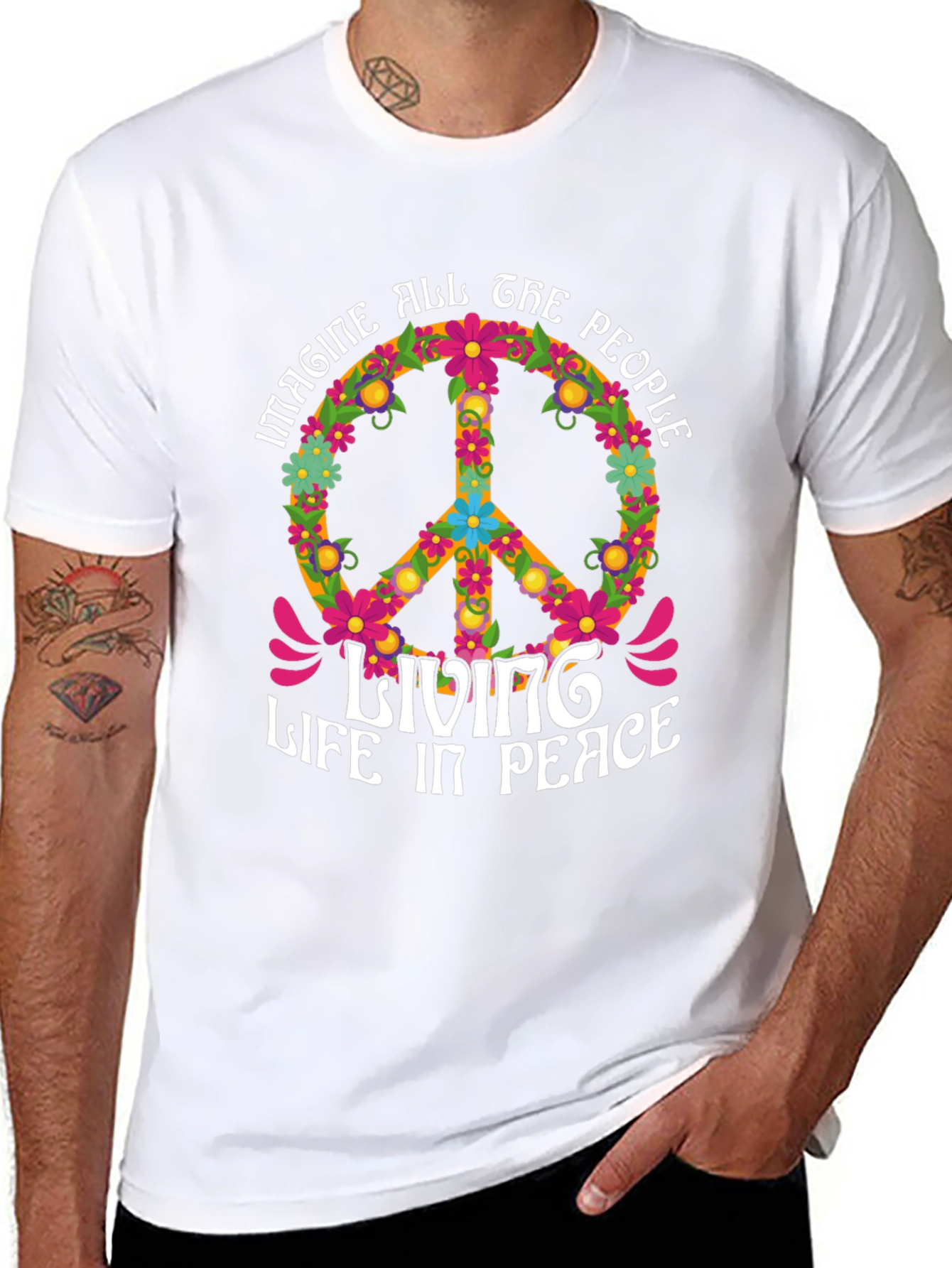 Imagine Peace Graphic Tee - Retro Vibe