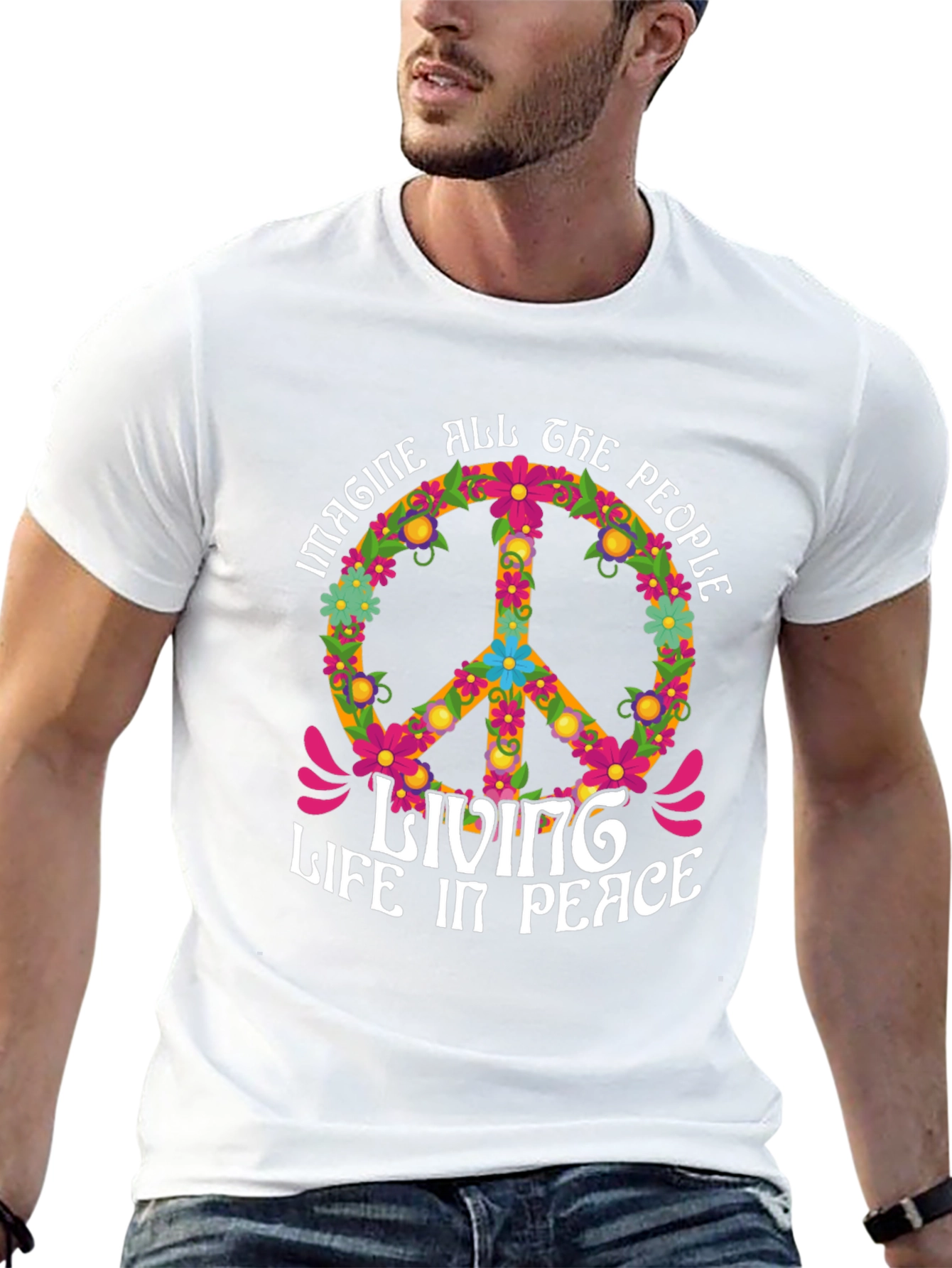 Imagine Peace Graphic Tee - Retro Vibe
