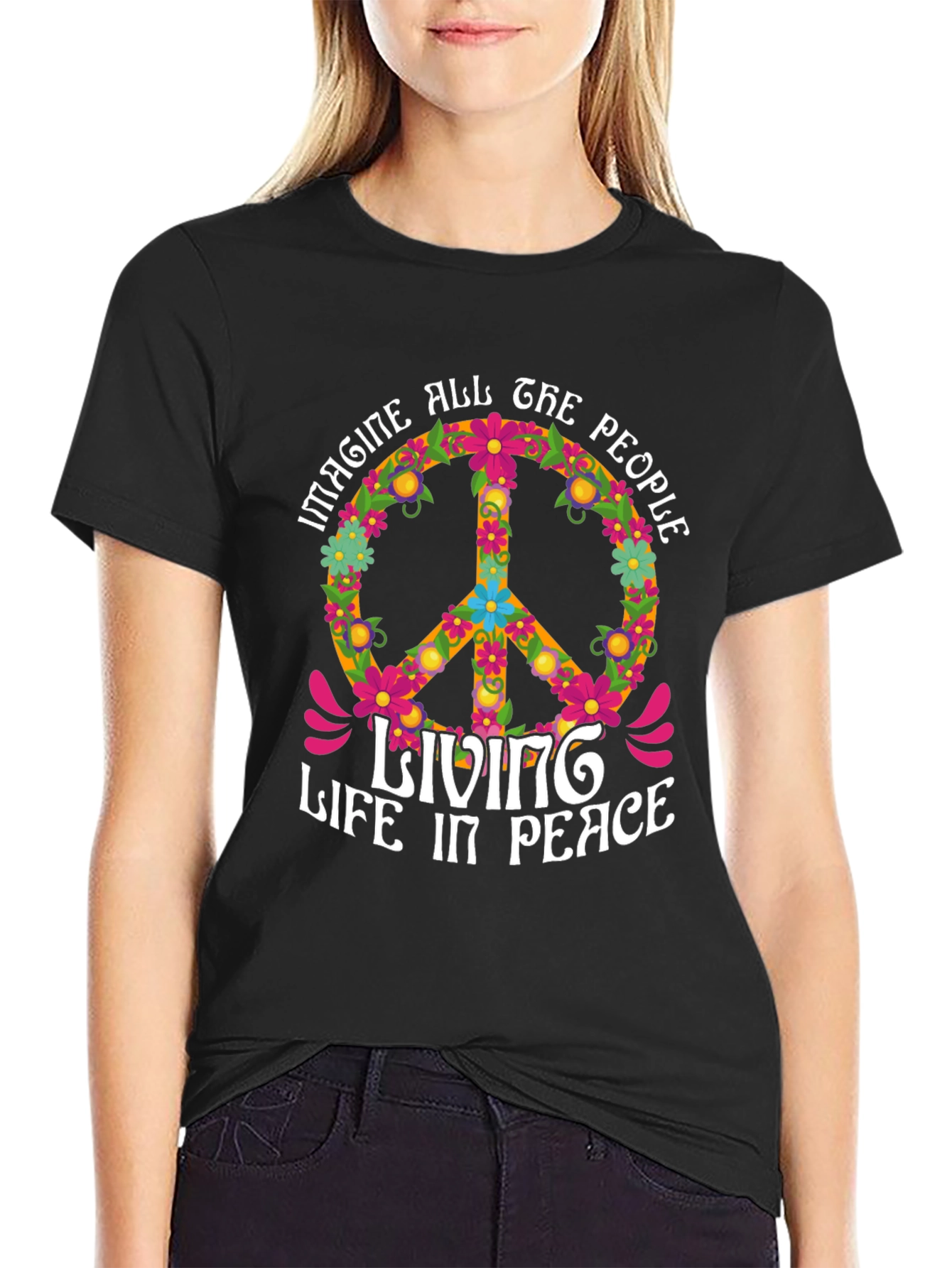 Imagine Peace Graphic Tee - Retro Vibe