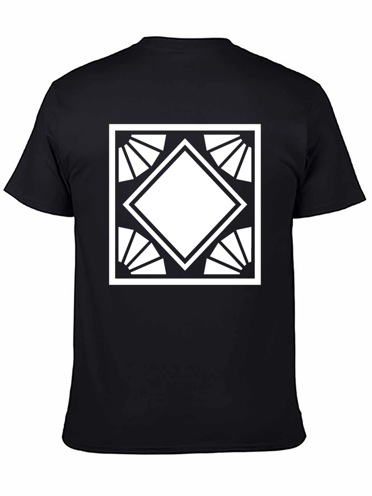 Geometric Diamond Graphic Tee - Modern Style