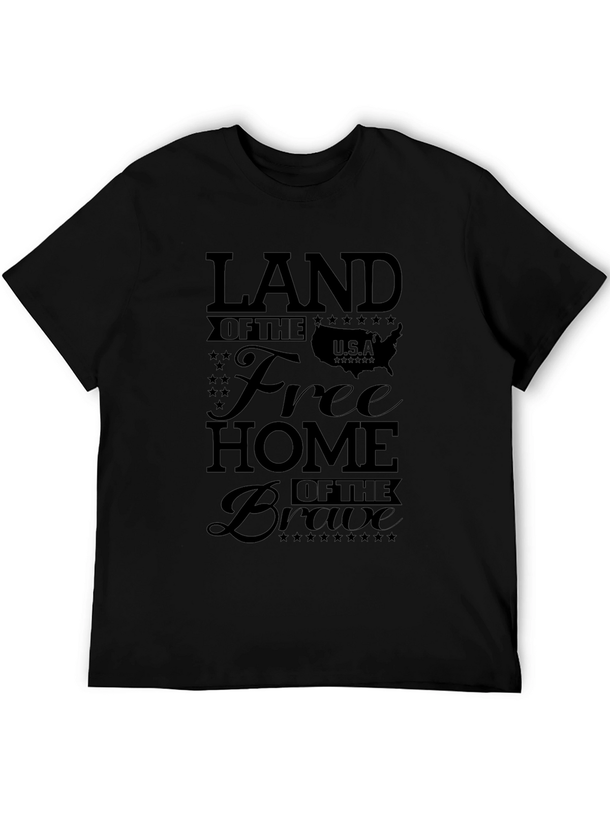 Land of Free Home of Brave Patriotic USA T-Shirt