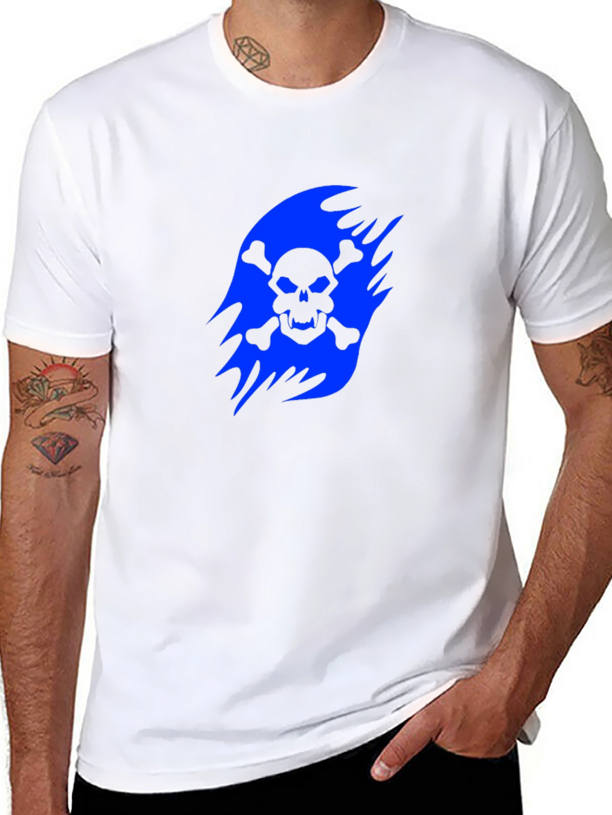 Skull & Crossbones Black T-Shirt - Bold Graphic Tee