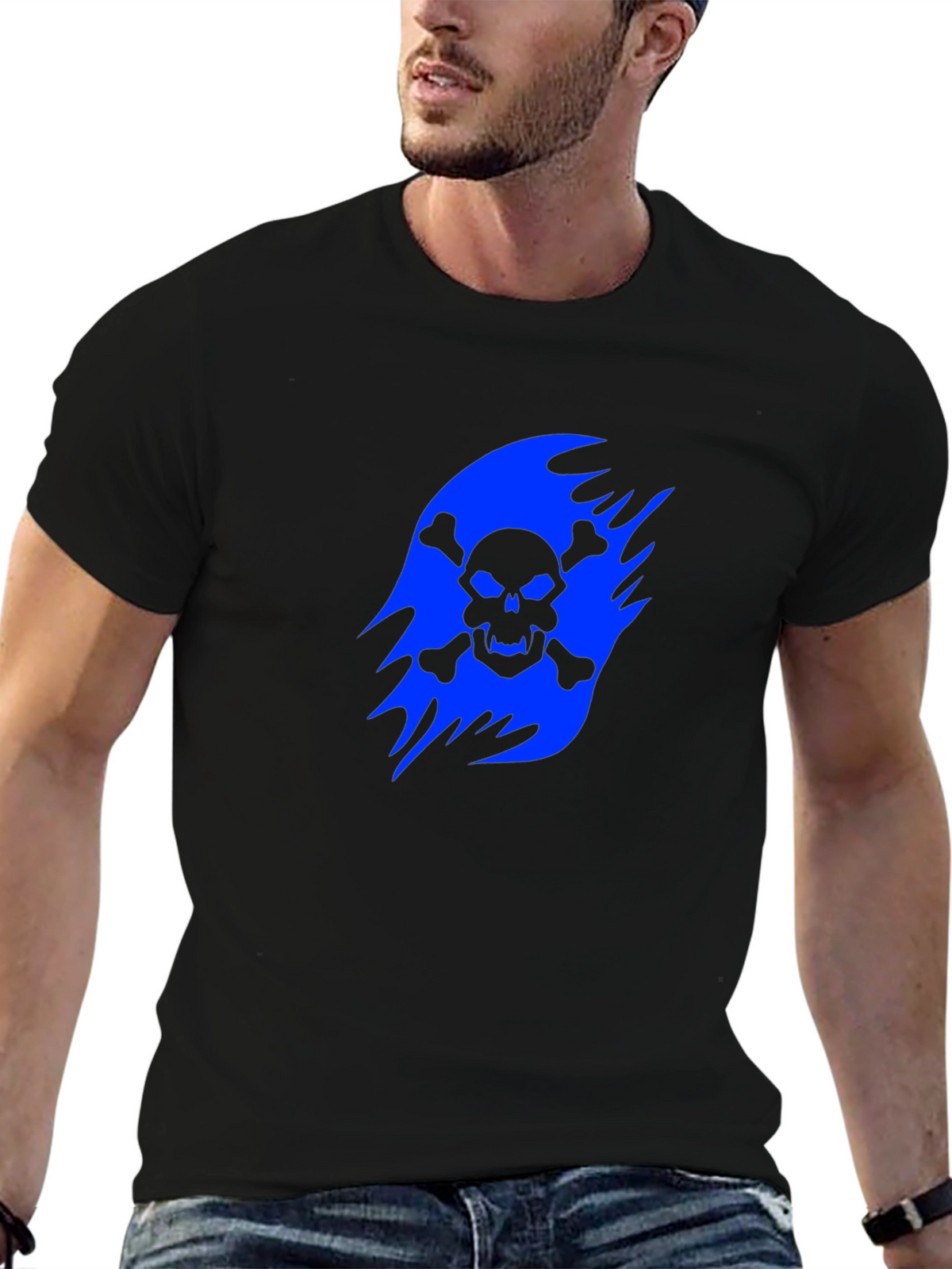 Skull & Crossbones Black T-Shirt - Bold Graphic Tee