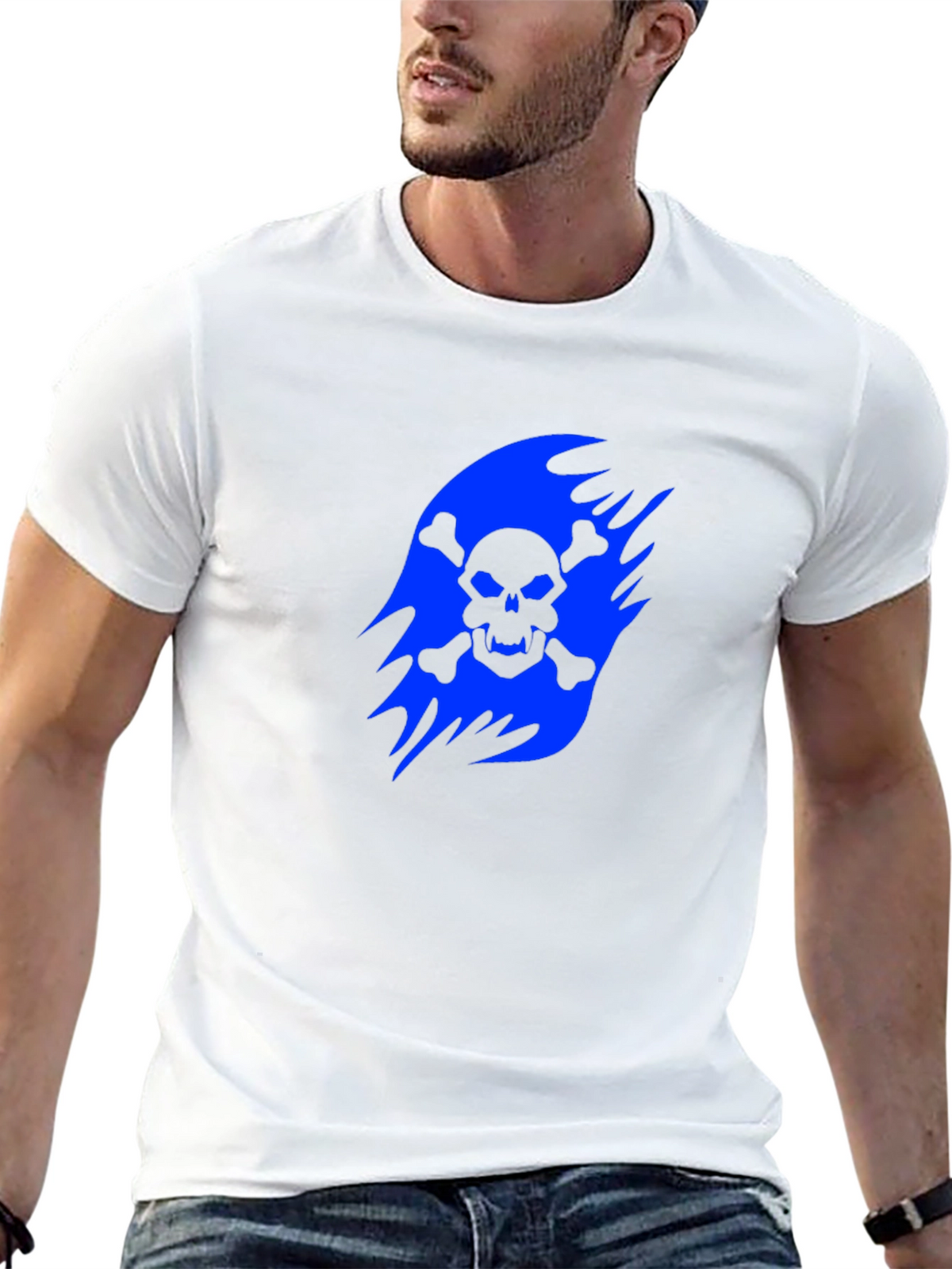 Skull & Crossbones Black T-Shirt - Bold Graphic Tee