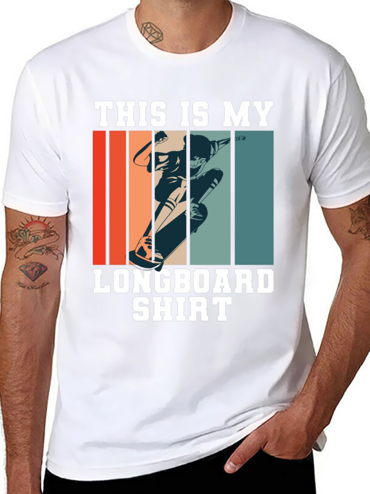 Longboard Shirt - Retro Skateboard Tee