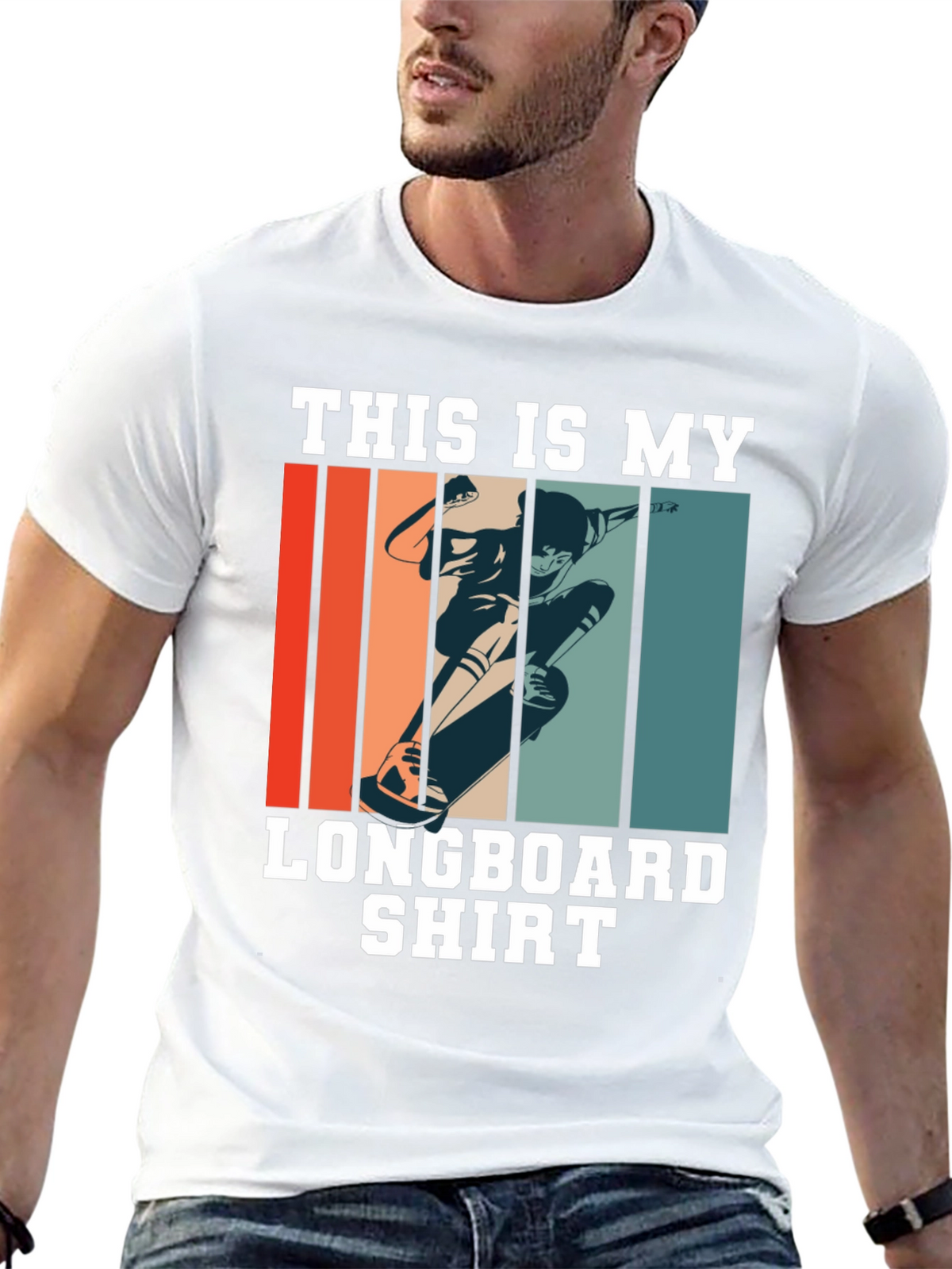 Longboard Shirt - Retro Skateboard Tee