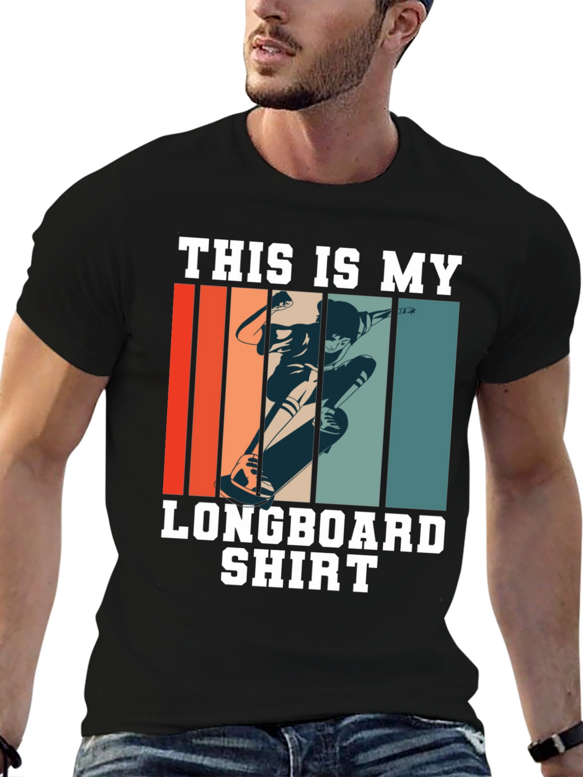 Longboard Shirt - Retro Skateboard Tee