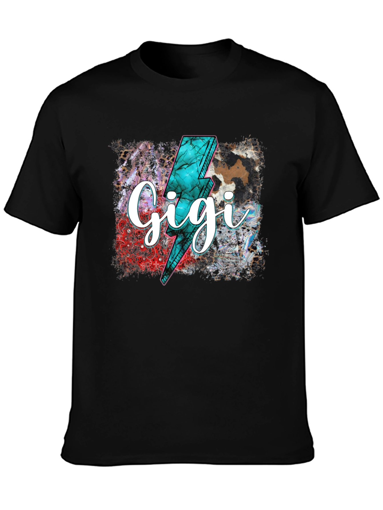 Gigi Lightning Bolt Graphic Tee - Trendy Comfort