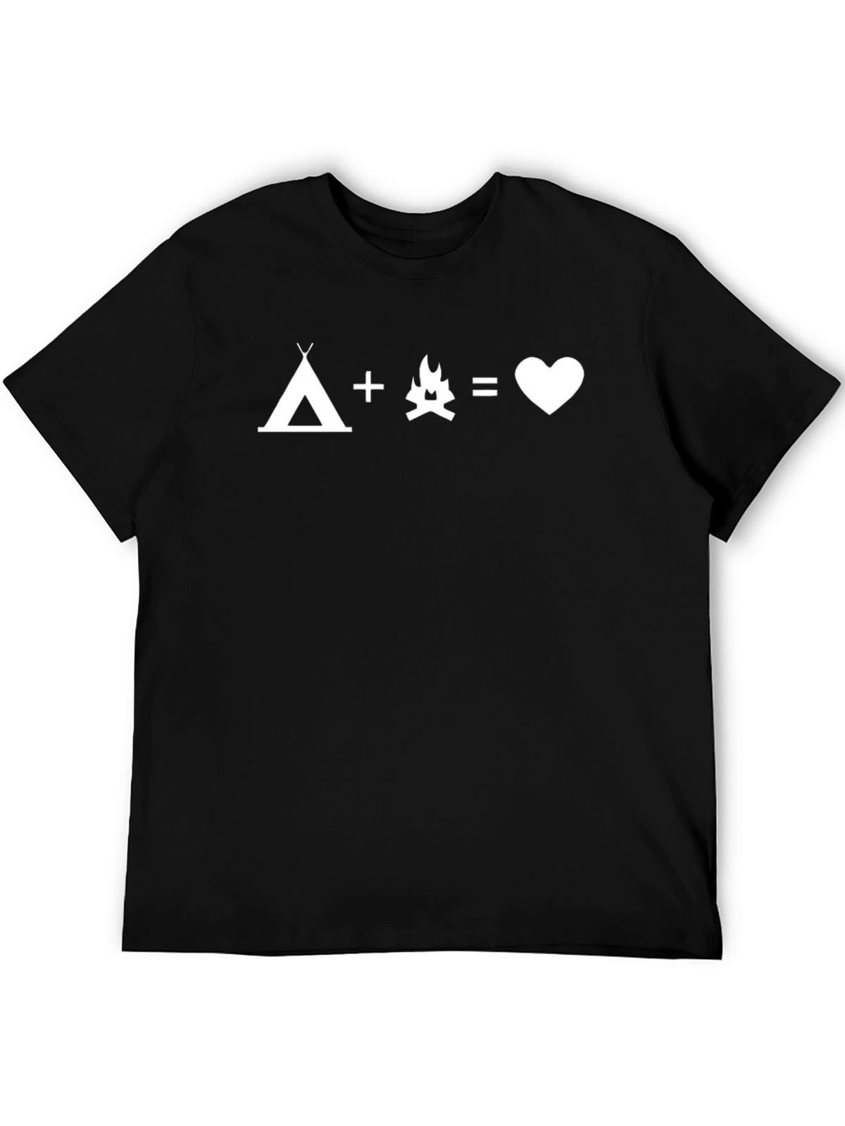 Camping Love T-Shirt - Campfire Tent Heart Tee