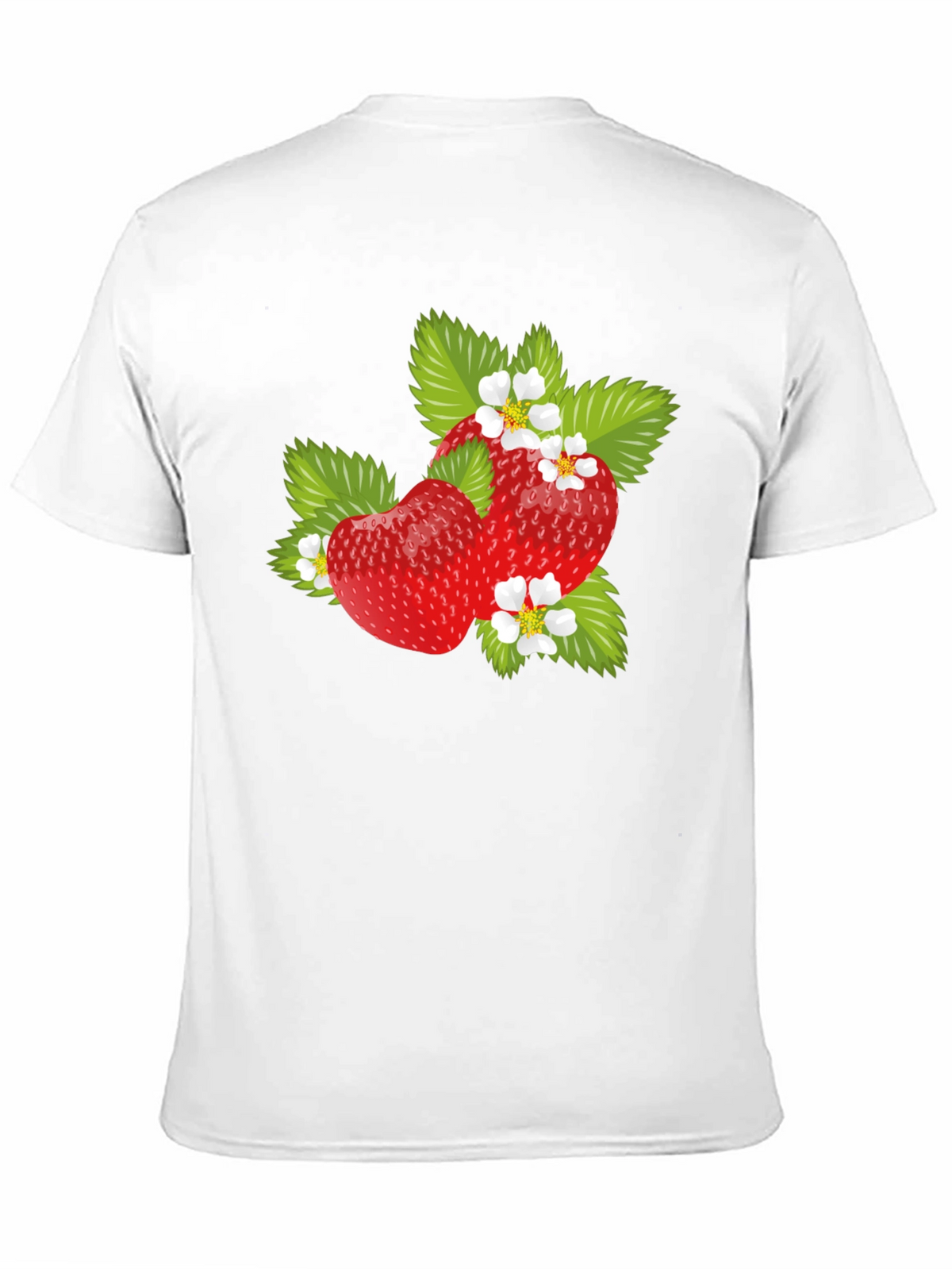 Strawberry Graphic Print Mens Black T-Shirt