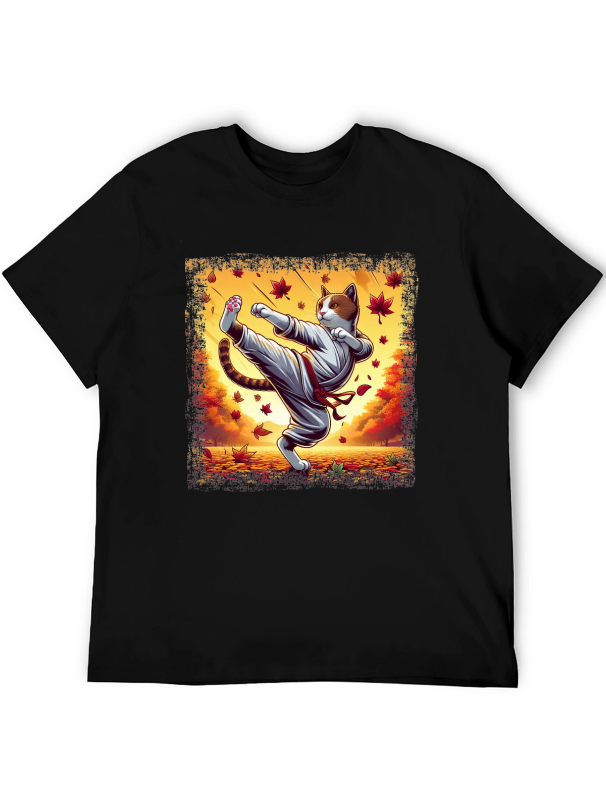 Karate Cat T-Shirt - Martial Arts Kitten Tee
